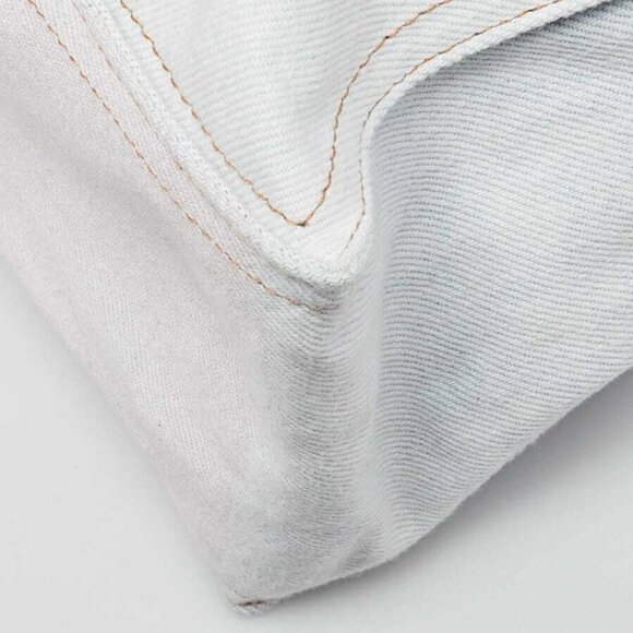 Chanel Light Pink/Yellow/Blue Printed Denim Large Shopping Tote Bag - Picture 4 of 12